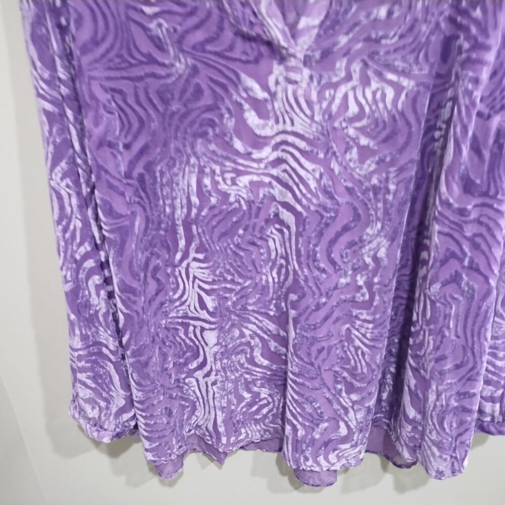Torrid Velvet Burnout Pullover Long Sleeve Blouse - Picture 7 of 12